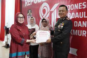 Wujudkan Lingkungan Asri, Polresta Kendari Sabet Juara 1 Lomba Kebersihan Antar-Instansi Vertikal
